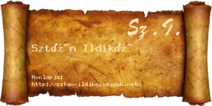 Sztán Ildikó névjegykártya