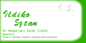 ildiko sztan business card
